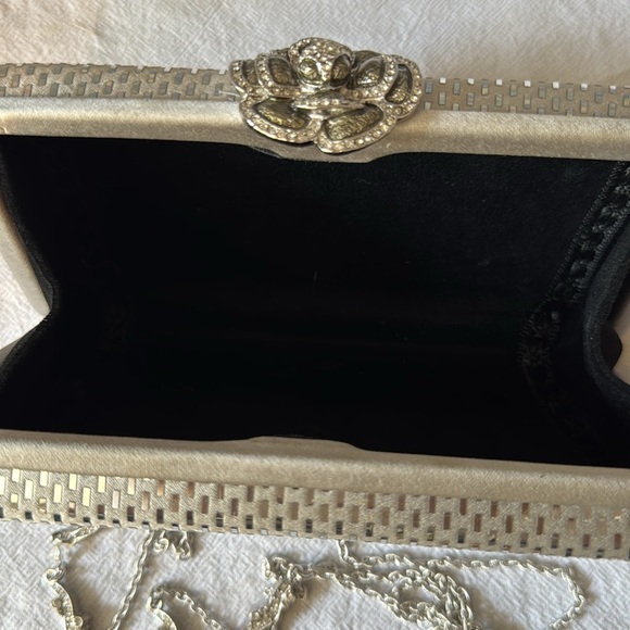 St. John Evening Clutch w/ Embellished Shoulder Chain - Picture 4 of 6